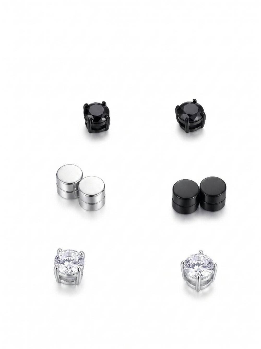 3/$20 NIP | 4 Pack Magnetic Non-Pierced Stud Earring Set